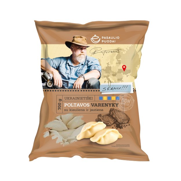 Koldūnai UKRAINIETIŠKI, POLTAVOS su kiauliena, jautiena,šaldyti, 700 g