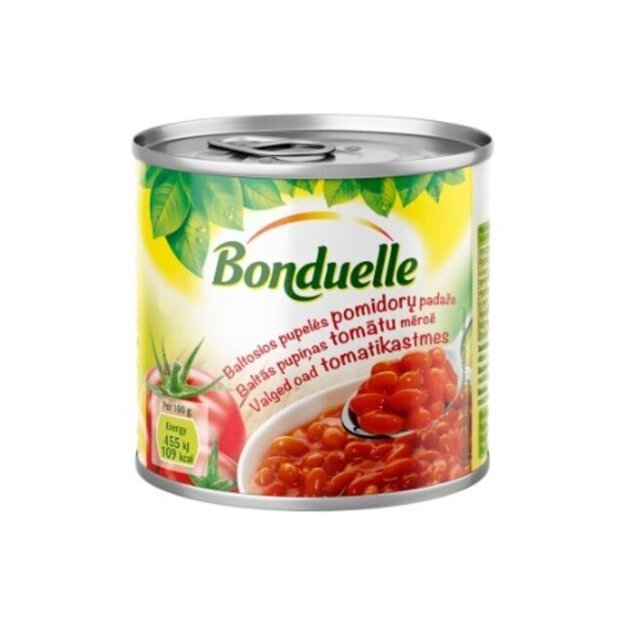 Baltosios pupelės BONDUELLE, pomid. padaže, 430 g / 200 g