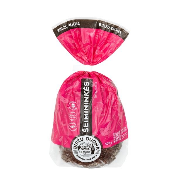 „Šeimininkės“ tamsi duona 500g "Biržų duona"