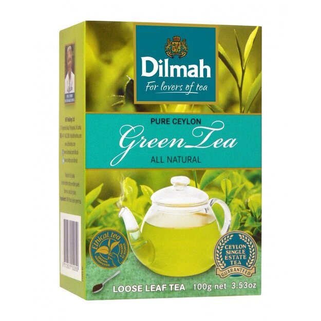 Biri žalioji "DILMAH Ceylon Green" arbata, 100g