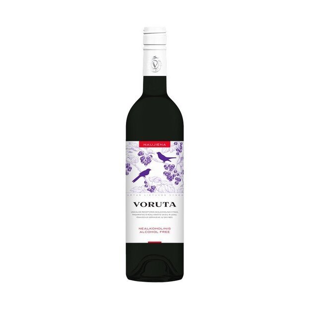 Nealkoholinis juodųjų serbentų vynas VORUTA (0%), 750 ml