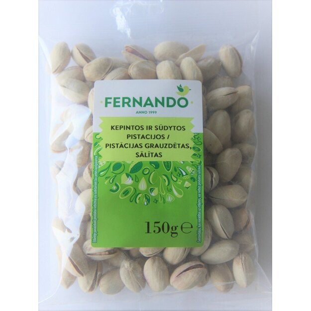 Kepintos ir sūdytos pistacijos FERNANDO, 150 g