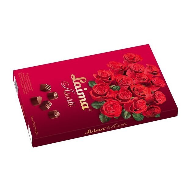 Šokoladinių saldainių rinkinys "Raudona rožė", 470g