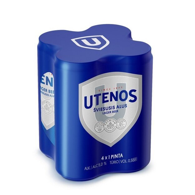 Alus "Utenos Utenos",  5%, 4x0.568l skard.