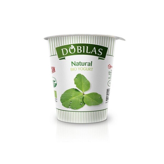 Ekologiškas jogurtas "Dobilas" natūralus 300g 3.5%