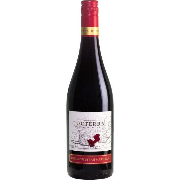 Raudonas sausas vynas OCTERRA SYRAH MARSELAN 12,5%, 750 ml