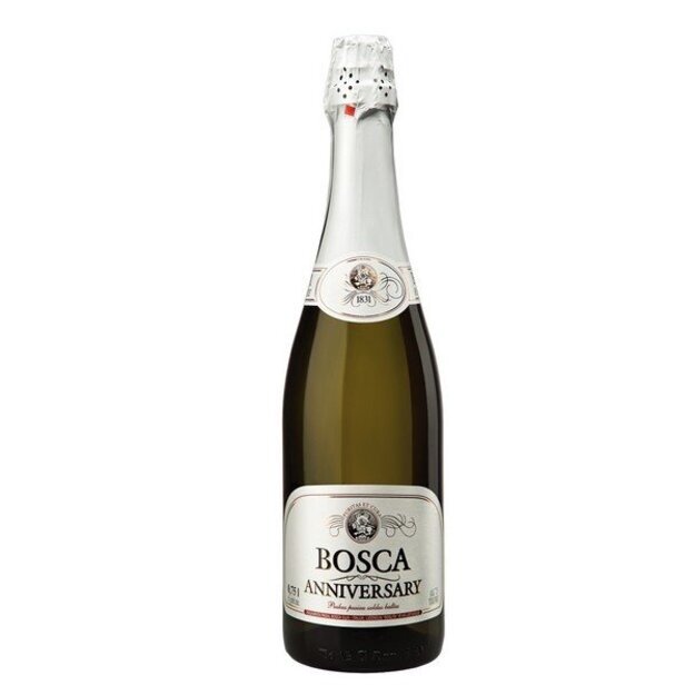 Baltas pusiau saldus putojantis vyno gėrimas "Bosca Anniversary" 7.5% 0.75l