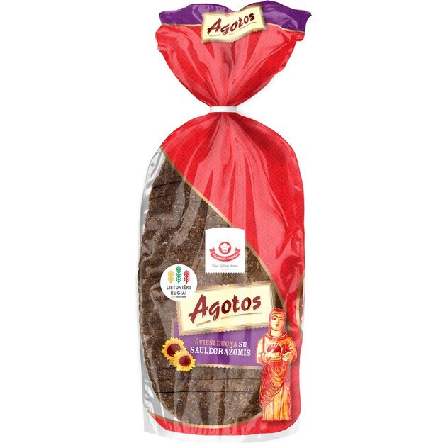 Šviesi"Agotos"duona su saulėgrąžomis 700g, Vilniaus duona