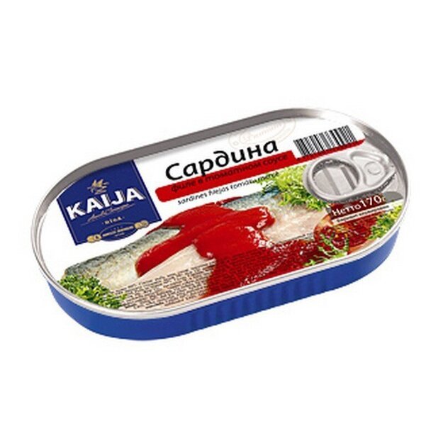 Sardinės filė pomidorų padaže "Kaija", 170g