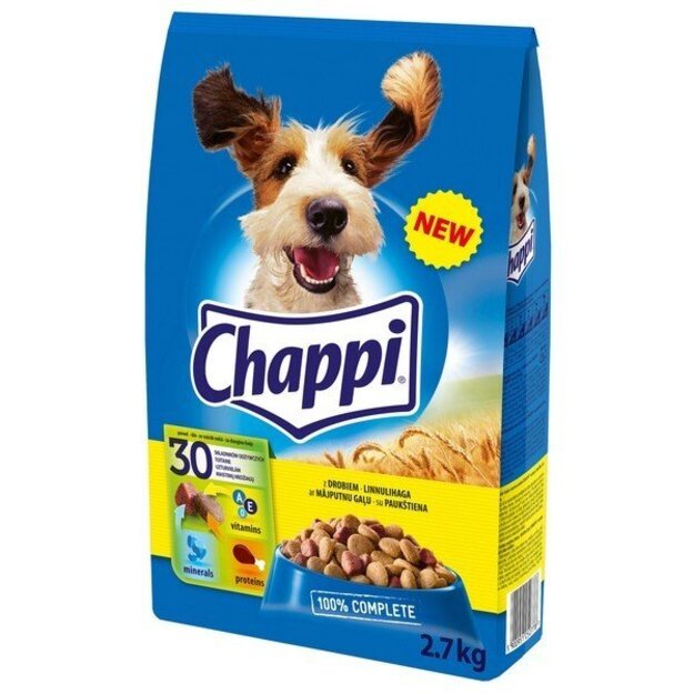  Sausas ėdalas šunims"Chappi"su vištiena 2.7kg